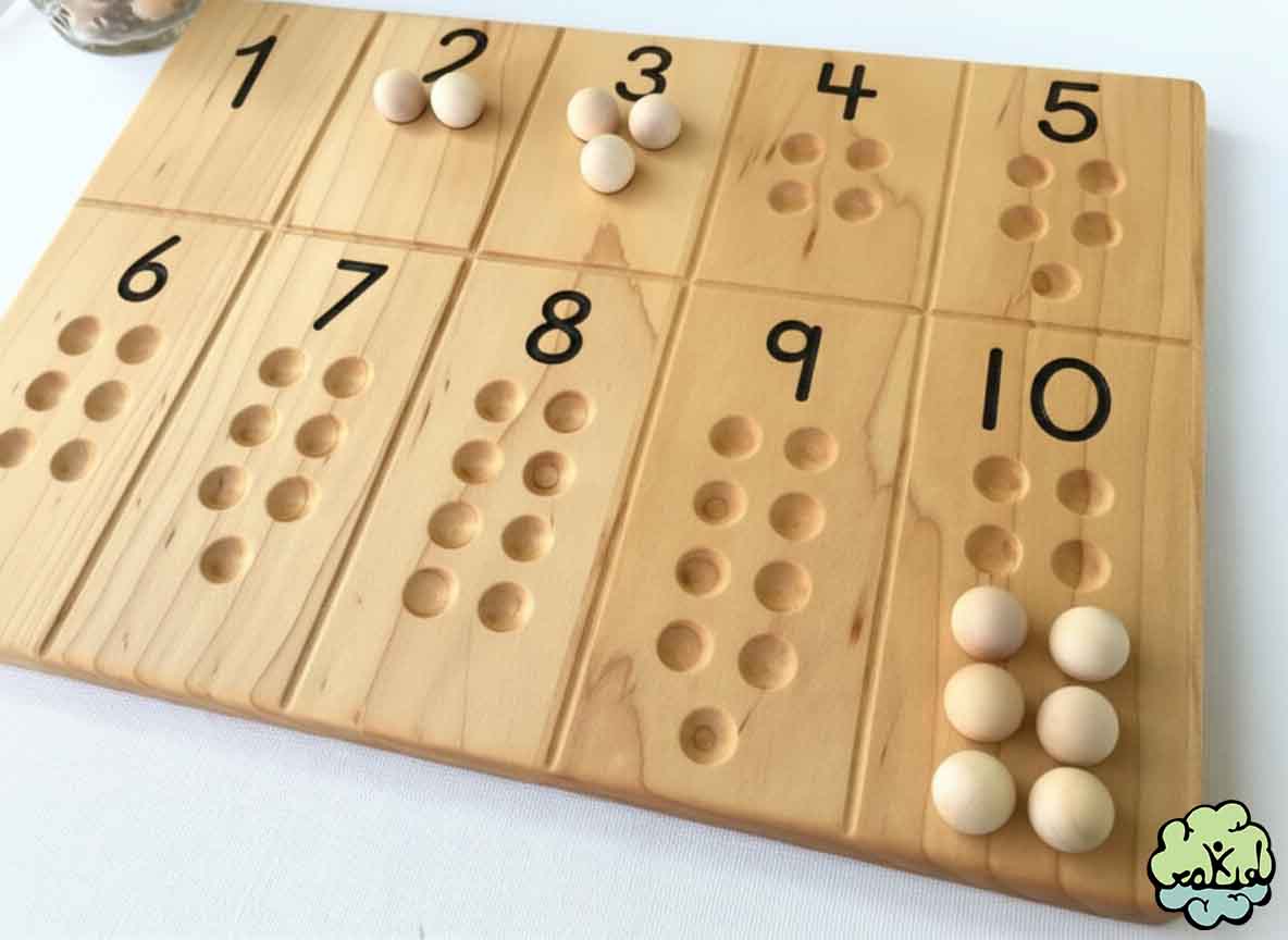 Number Board 1-10 |  Crakid ® | Waldorf Montessori School Toy - Image 2