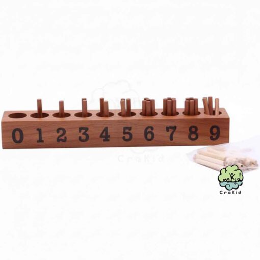 Waldorf Inspired Math Wooden toys - Montessori Spindle Box - Image 2