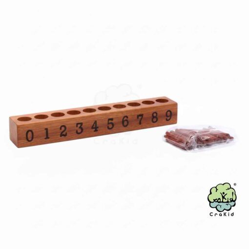 Waldorf Inspired Math Wooden toys - Montessori Spindle Box