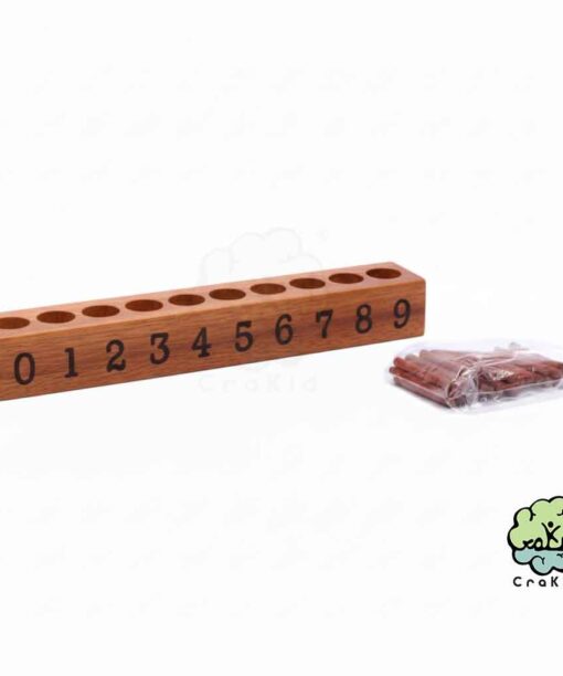 Waldorf Inspired Math Wooden toys - Montessori Spindle Box