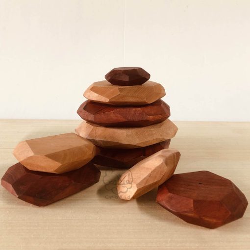 Two Tone Stacking Stones wooden Toy - Image 3