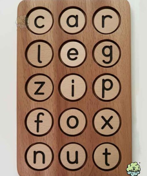 CVC Word Tray Wooden Educational Phonics