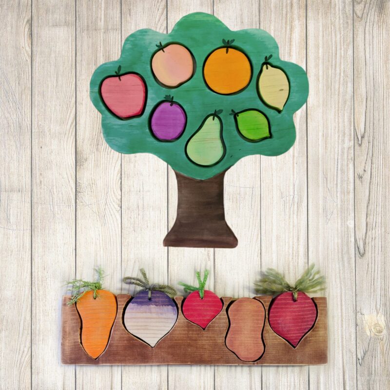 Root Fruit Puzzle Wooden Toys