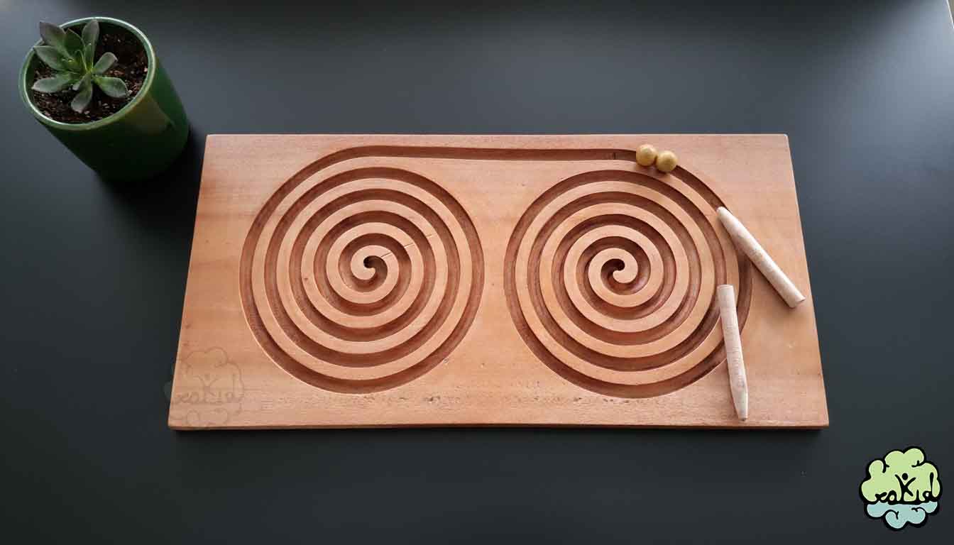 Wooden Double Spiral Board