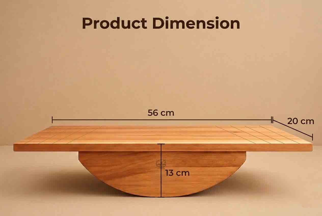 Wooden Balance Board | Gym Exercise | Kids balancing board - Image 3