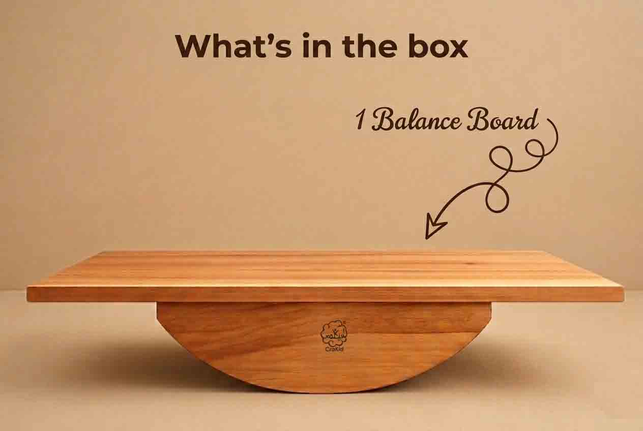 Wooden Balance Board | Gym Exercise | Kids balancing board - Image 4