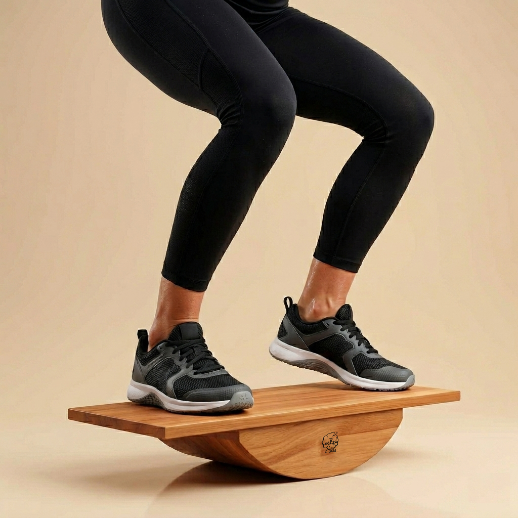 Wooden Balance Board | Gym Exercise | Kids balancing board - Image 2