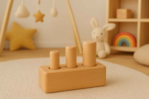 3 Pole Puzzle Wooden Puzzle - Image 3