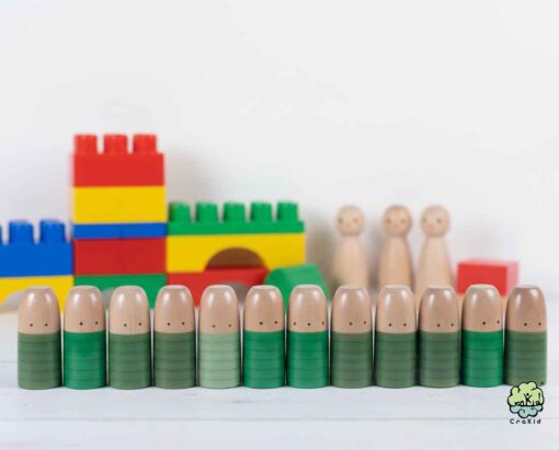 Grapat Brots Wooden Toys & Open-Ended Play | Green 3 nos - Image 2