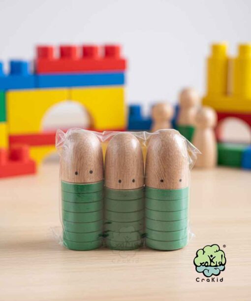 Grapat Brots Wooden Toys & Open-Ended Play | Green 3 nos