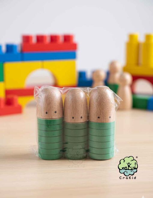 Grapat Brots Wooden Toys & Open-Ended Play | Green 3 nos