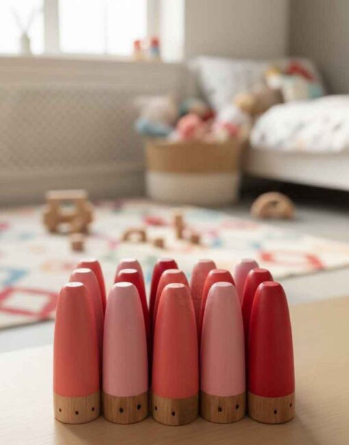 Grapat Stick Wooden Toys & Open-Ended Play | Pink 3 nos - Image 4